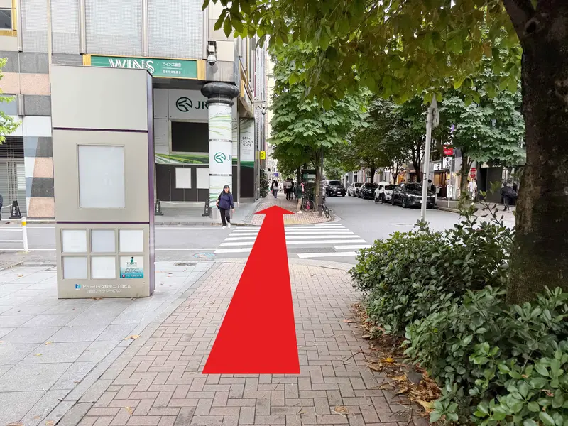 ウインズ銀座前を直進